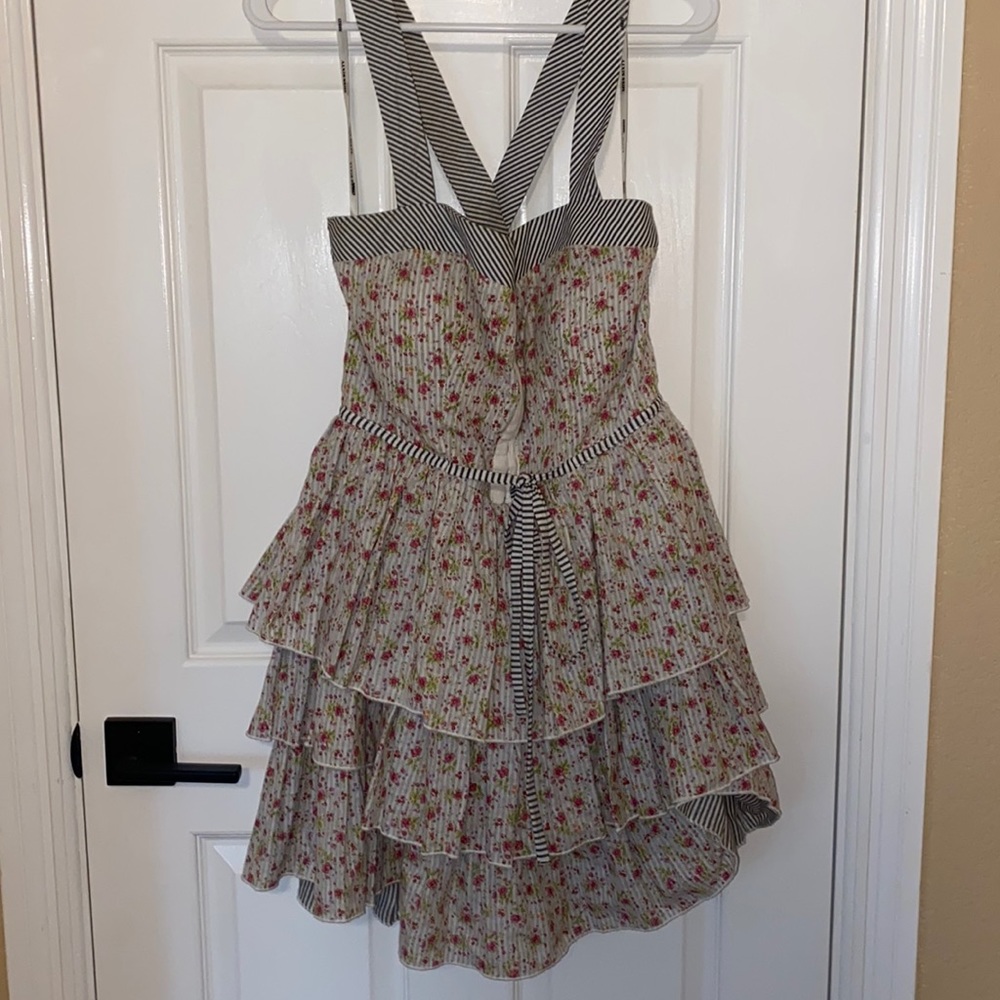 Miss sixty cross back ruffled floral dress
